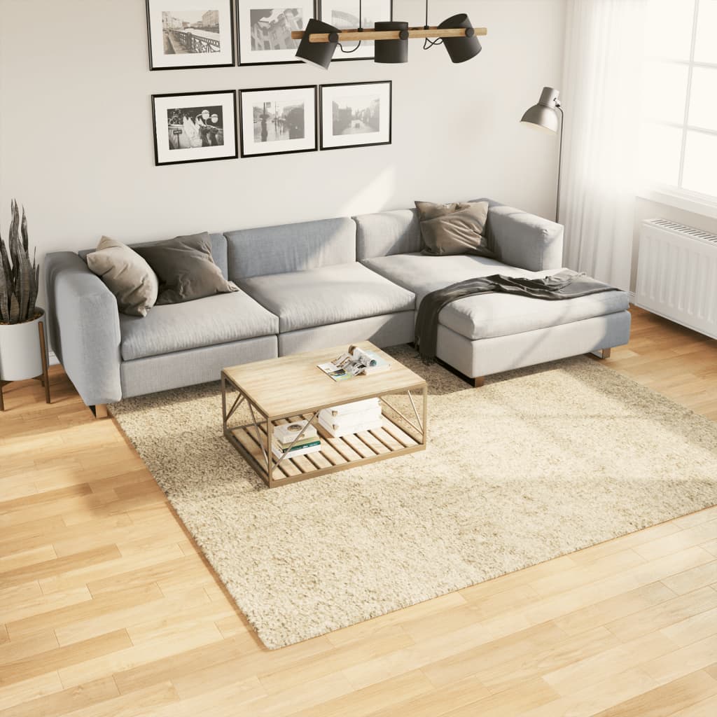 VidaXL tapis pamplona shaggy poils longs moderne 240x240 cm or