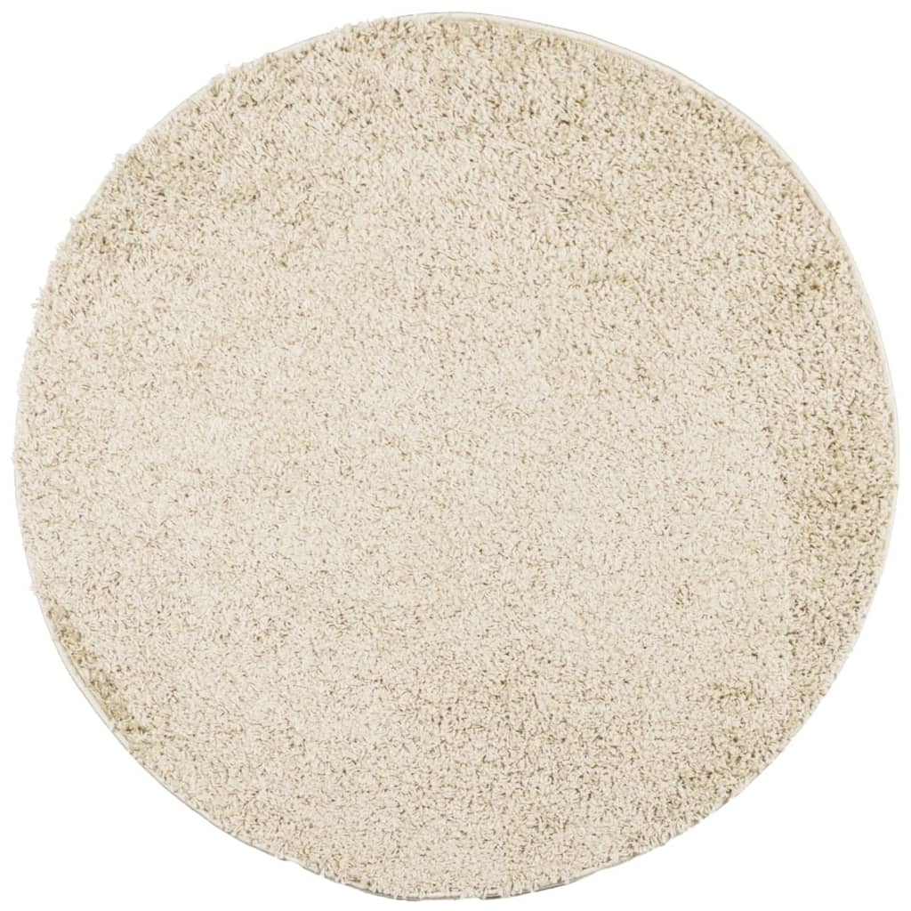 Vidaxl Rug Pamplona Shaggy visoko pol moderno Ø 80 cm zlato obarvano