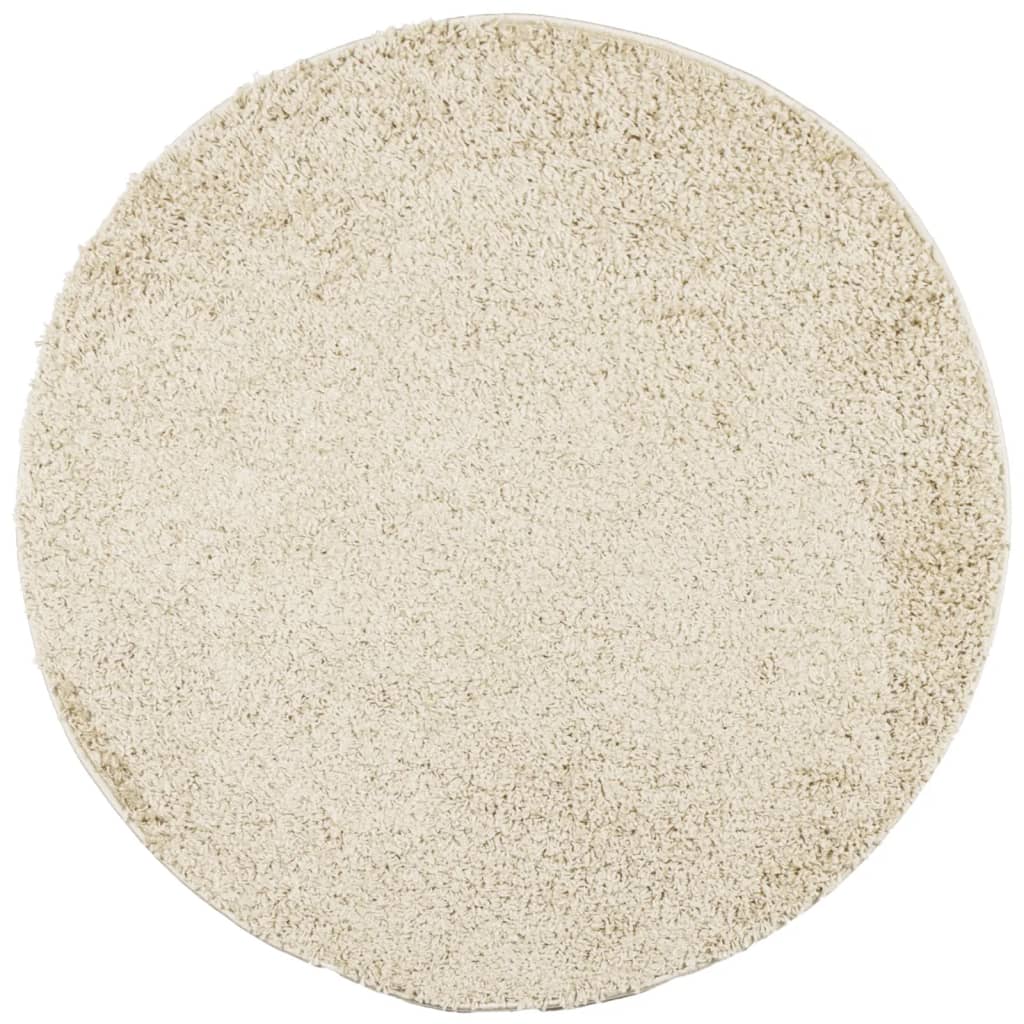 Vidaxx tapis pamplona shaggy poils longs moderne ø 100 cm couleur or