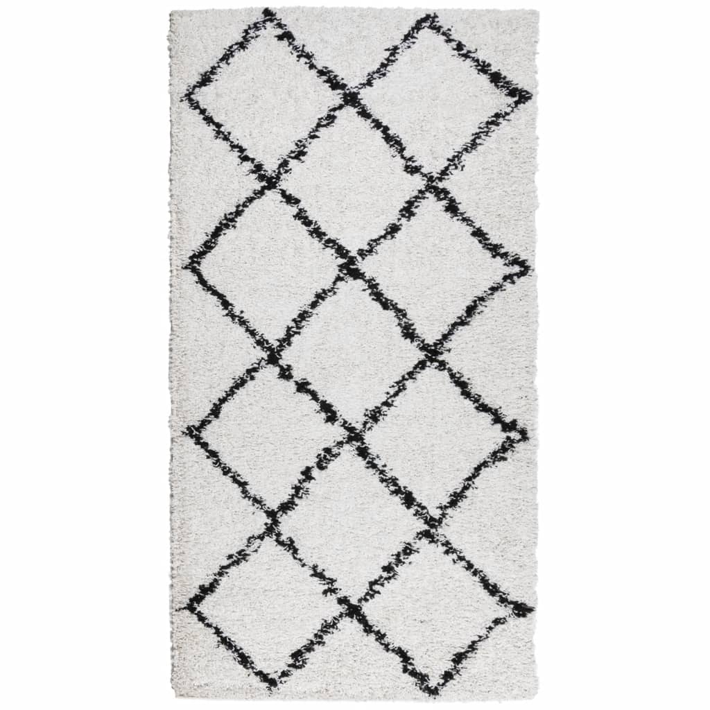 Vidaxl rug Pamplona Shaggy Highly Pole 80x150 cm cream and black