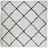 Vidaxl Rug Shaggy High Pile Modern 160x160 cm Crema y negro