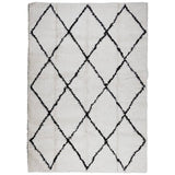 Vidaxl Rug Pamplona Shaggy Meget bunke 160x230 cm creme og sort