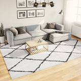 Vidaxl Rug Pamplona Shaggy Vysoce pól 240x340 cm krém a černá