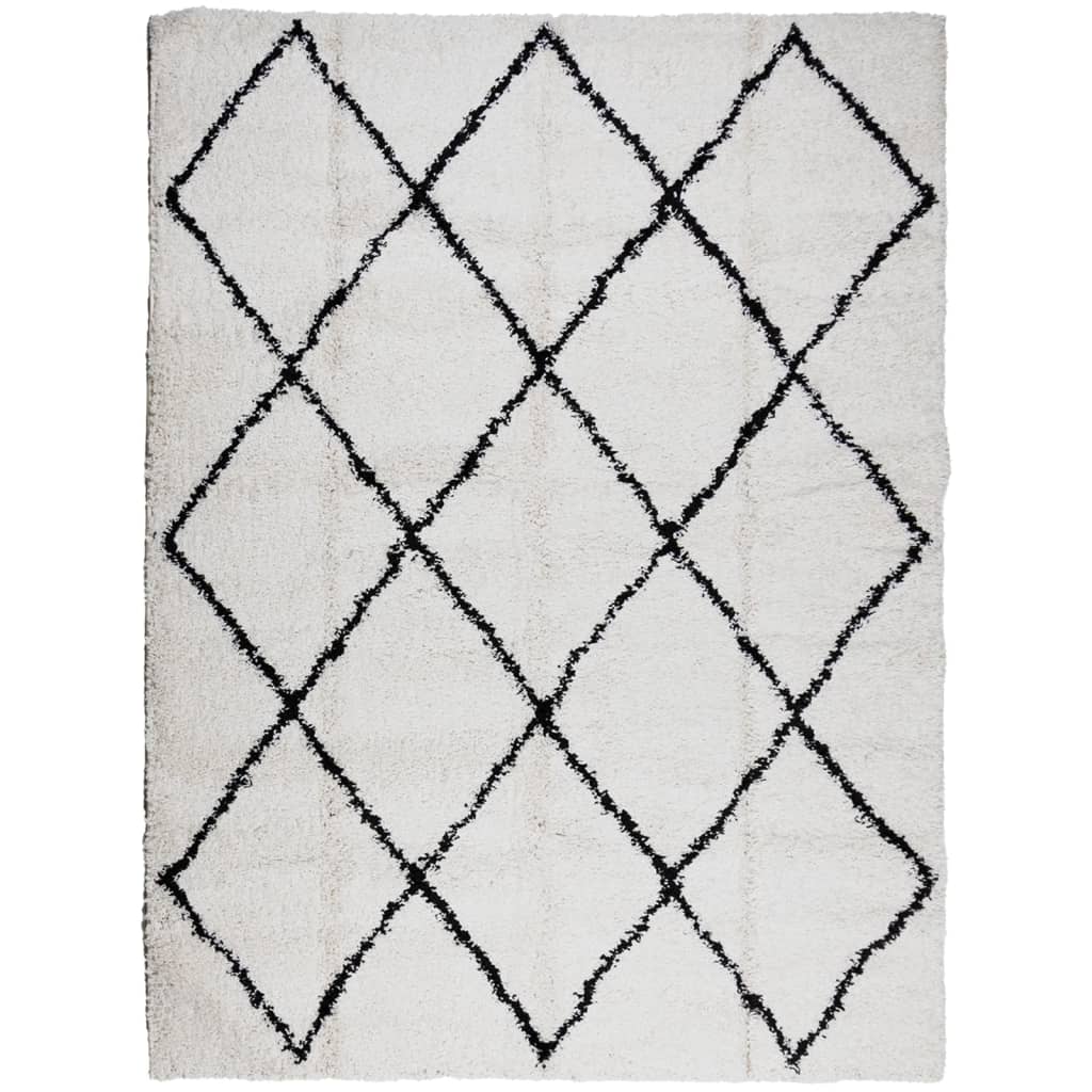 Vidaxl rug Pamplona Shaggy Highly Pole 300x400 cm cream and black