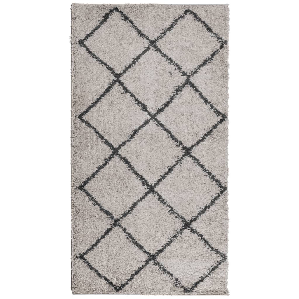 VidaXL tapis pamplona shaggy poils longs 60x110 cm beige anthracite