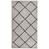 VidaXL tapis pamplona shaggy poils longs 60x110 cm beige anthracite