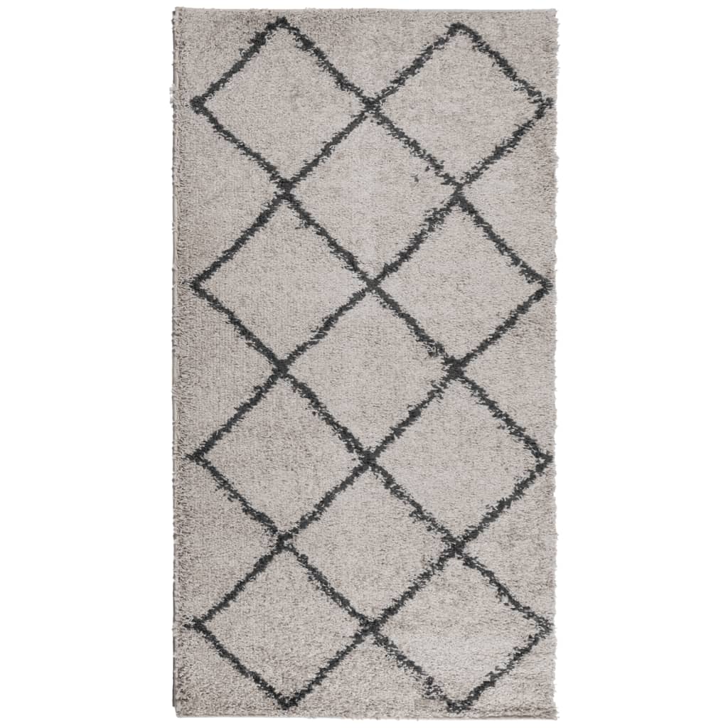 Vidaxl Rug Shaggy High -Pile Modern 60x110 cm Beige og Anthracite