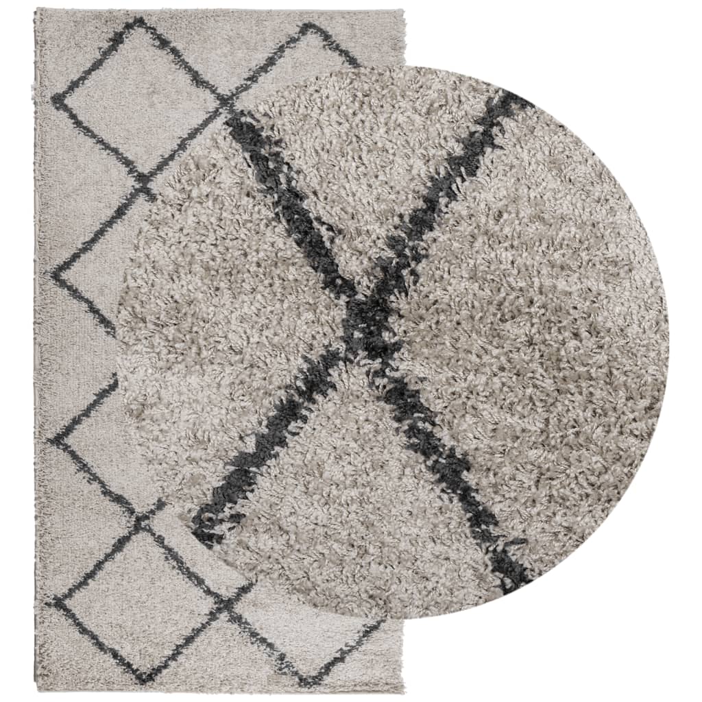 Vidaxl Rug Shaggy High -Pile Modern 60x110 cm bež in antracit