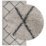 Tapis vidaxl Shaggy High -Pile moderne 60x110 cm beige et anthracite