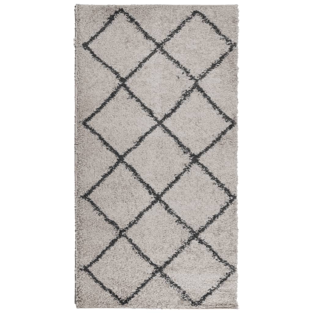 VidaXL tapis pamplona shaggy poils longs 80x150 cm beige anthracite