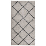 VidaXL tapis pamplona shaggy poils longs 80x150 cm beige anthracite