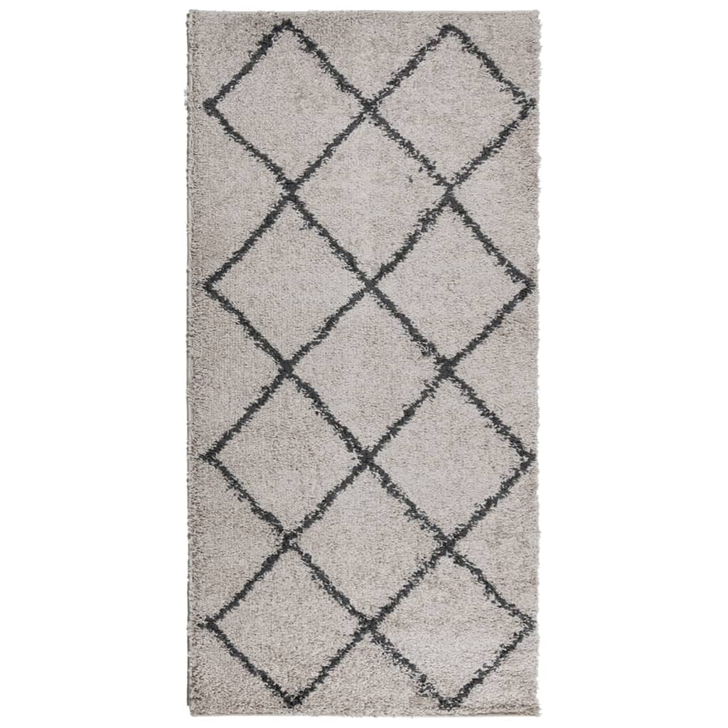 VidaXL tapis pamplona shaggy poils longs 100x200 cm beige anthracite