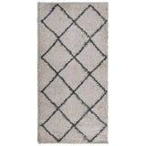VidaXL tapis pamplona shaggy poils longs 100x200 cm beige anthracite