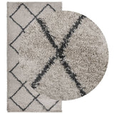 VidaXL tapis pamplona shaggy poils longs 100x200 cm beige anthracite
