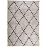 VidaXL tapis pamplona shaggy poils longs 140x200 cm beige anthracite