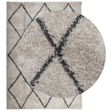 VidaXL tapis pamplona shaggy poils longs 140x200 cm beige anthracite