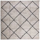 VidaXL tapis pamplona shaggy poils longs 160x160 cm beige anthracite