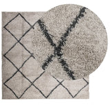 VidaXL tapis pamplona shaggy poils longs 160x160 cm beige anthracite