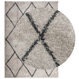 VidaXL tapis pamplona shaggy poils longs 160x230 cm beige anthracite