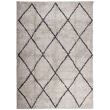 VidaXL tapis pamplona shaggy poils longs 200x280 cm beige anthracite