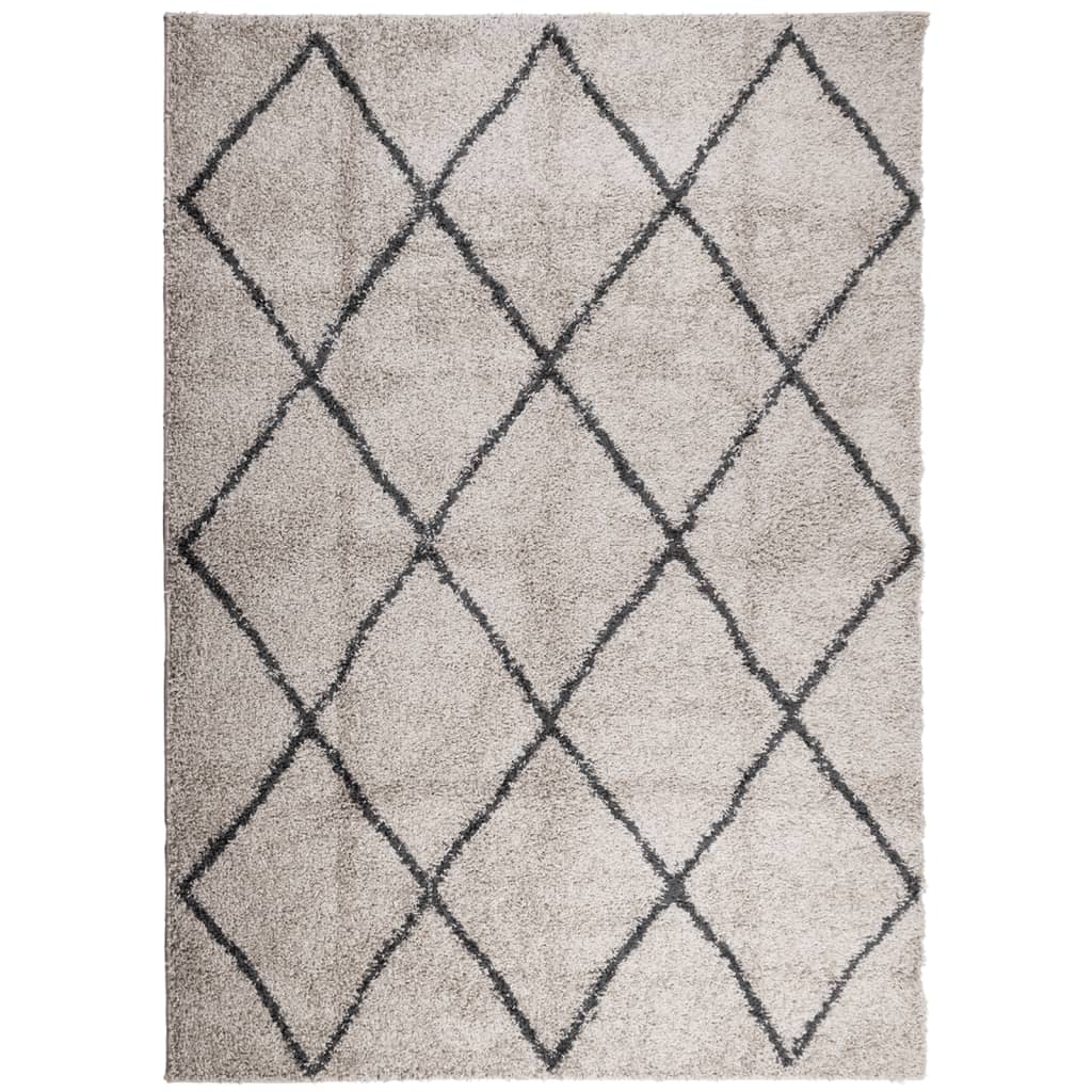 VIDAXL RUAM PAMPLONA SHAGGY ALTAMENTE POLE 200x280 cm BEIGE ANTRACITE