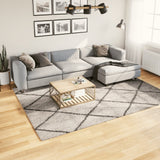 VidaXL tapis pamplona shaggy poils longs 200x280 cm beige anthracite