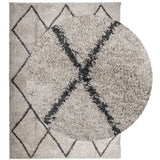 VidaXL tapis pamplona shaggy poils longs 240x340 cm beige anthracite