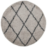 Vidaxl tapis pamplona shaggy poils longs ø 80 cm beige anthracite