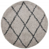 Vidaxl rug Pamplona Shaggy Highly pile Ø 100 cm Beige Anthracite