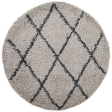 VidaXL tapis pamplona shaggy poils longs ø 120 cm beige anthracite