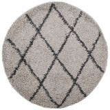 VidaXL tapis pamplona shaggy poils longs ø 160 cm beige anthracite