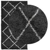 VidaXL tapis pamplona shaggy poils longs 60x110 cm crème et noir