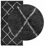 VidaXL tapis pamplona shaggy poils longs 100x200 cm noir et crème