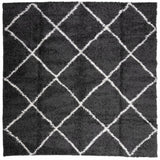 Vidaxl rug Pamplona Shaggy Highly pile 120x120 cm black and cream