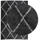 Vidaxx tapis shaggy poils longs moderne 140x200 cm noir et crème