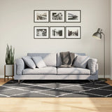 Vidaxx tapis shaggy poils longs moderne 140x200 cm noir et crème