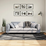 Vidaxl Rug Shaggy High Pile Modern 140x200 cm sort og fløde