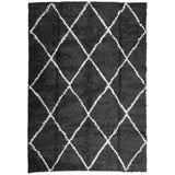 Vidaxx tapis shaggy poils longs moderne 160x230 cm noir et crème