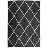 Vidaxl Rug Shaggy High Pile Modern 160x230 cm svart og krem