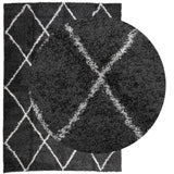 Vidaxx tapis shaggy poils longs moderne 160x230 cm noir et crème