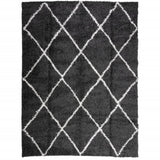 Vidaxx tapis shaggy poils longs moderne 300x400 cm noir et crème