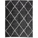 Vidaxl Rug Shaggy High Pila moderno de 300x400 cm Negro y crema