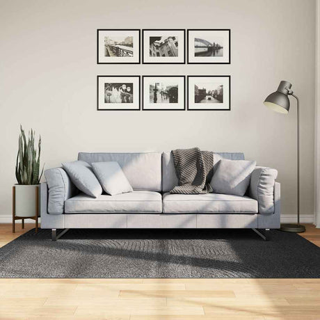 VidaXL tapis iza poils ras scandinave 140x200 cm anthracite
