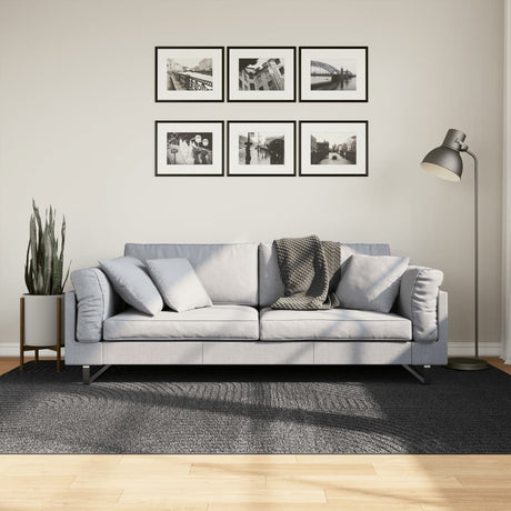 VidaXL Tapis IZA poils courts scandinave 160x230 cm anthracite