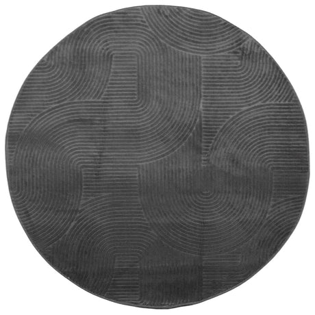 VidaXL Tapis IZA poils courts scandinave Ø 160 cm anthracite