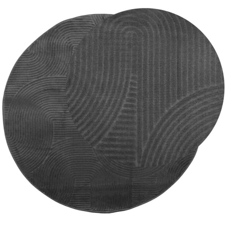 VidaXL Tapis IZA poils courts scandinave Ø 160 cm anthracite