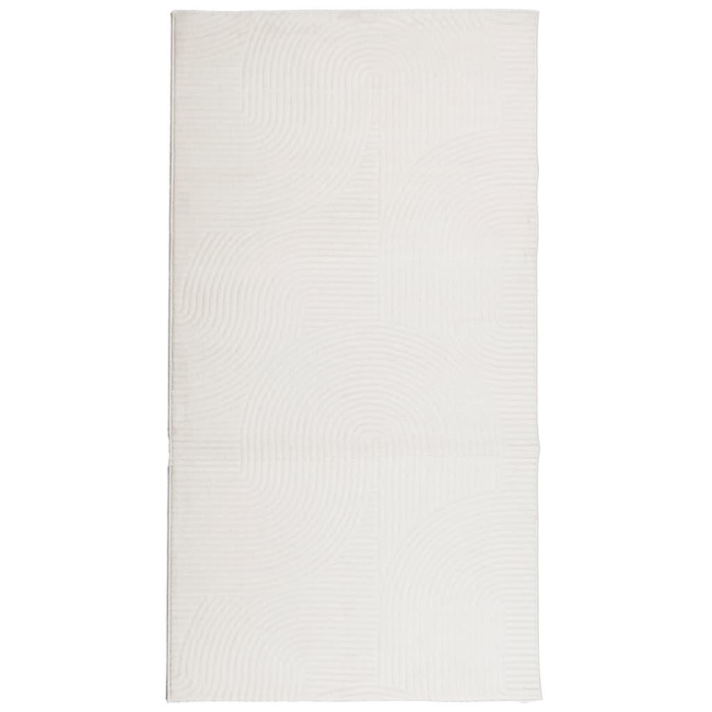 Vidaxl Rug Iza Low -Pole Scandinavian 80x150 cm krem ​​-farget