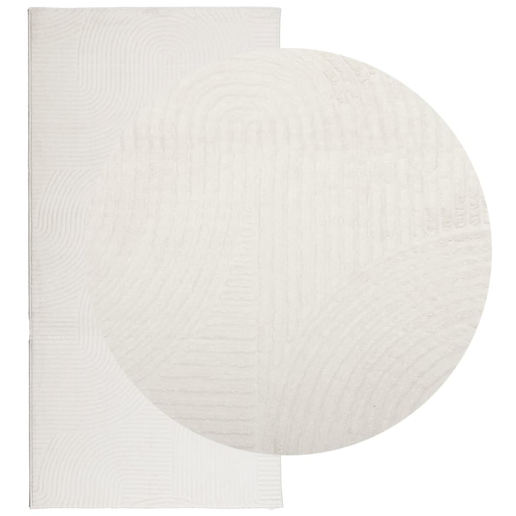 VidaXL tapis Iza poils courts scandinave 100x200 cm crème