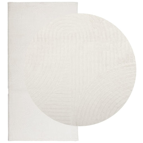 VidaXL tapis Iza poils courts scandinave 100x200 cm crème