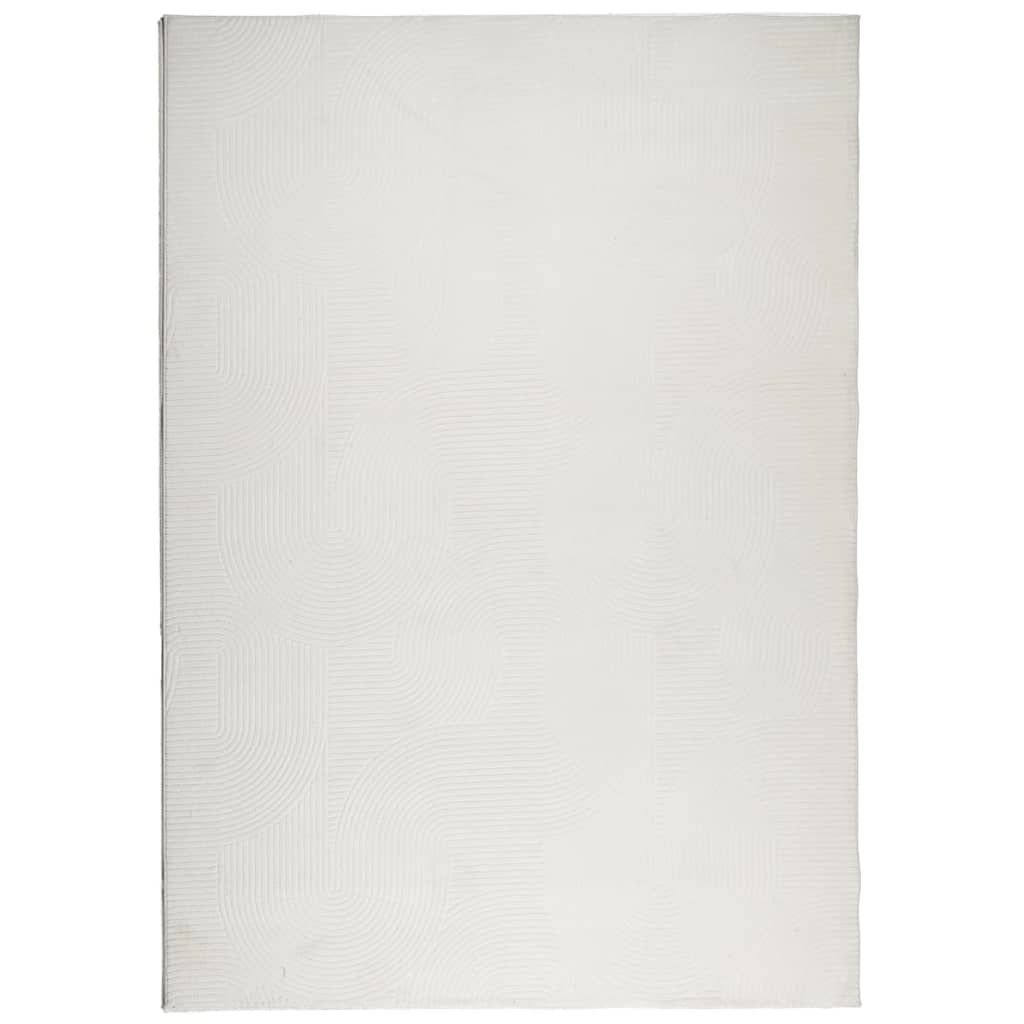 VidaXL tapis Iza poils courts scandinave 120x170 cm crème